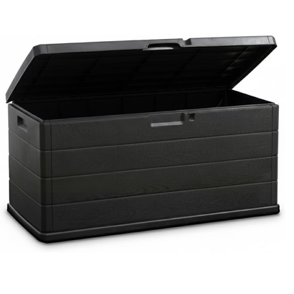 Cheqo® Kussenbox - Opbergbox Tuin - Tuinbox - Tuinkist - Opbergkist Tuin - Kussenkist - Opbergbox Buiten - Tuin Opbergbox - Opbergkist Buiten - Opbergbox met Deksel - Opbergkist met Deksel - Kussenbox Antraciet