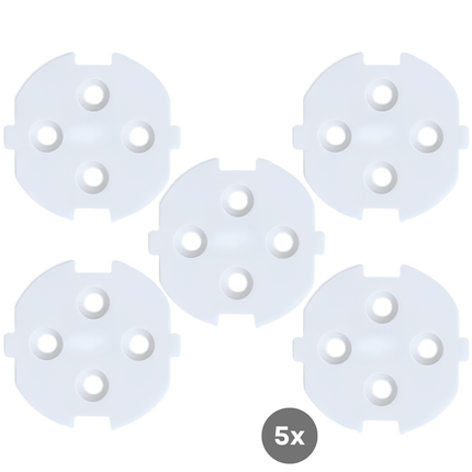 Cheqo® Kinderbeveiliging Stopcontact - Stopcontactbescherming Zonder Lijm - Herbruikbare Stopcontactbeveiliging - Bescherming Tegen Stroomschokken - Stekkertype F Bescherming - Stopcontactbeschermer - Stopcontact Bescherming