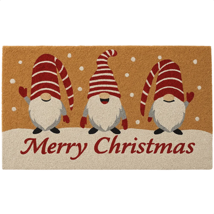 Cheqo® Kerst Deurmat - Kokos Deurmat - Kerstdecoratie Deurmat