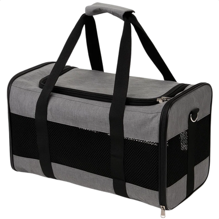 Cheqo® Huisdier Draagtas - Kleine Huisdieren - Schouderriem En Handgrepen - Huisdier Tas - Tas voor Huisdieren - Wasbare Mat - Lichtgewicht Ontwerp - Compact Op Te Bergen - Polyester Met Ademend Gaas - Tot 7 kg