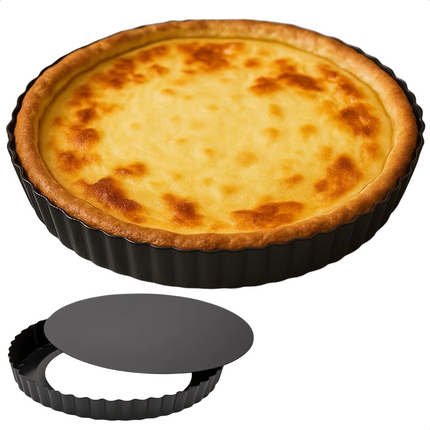 Cheqo® Quichevorm - Losse Bodem Quichevorm - Quichevorm Ovenschaal - Quichevorm Rond - Quichevorm - Bakvorm - Quiche Bakvorm - Quiche Vorm - Quichevorm Bakvorm - Quichevorm Voor Oven