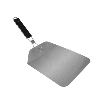 Cheqo® Grote Inklapbare Pizzaschep - RVS - Pizzaspatel - 6 x 25 x 52.5 cm - Inklapbaar Handvat - Ruimtebesparend - RVS - Kunststof - Taartschep - Pizzaschep Barbecue - BBQ Accessoires - Pizzaschep voor Oven - Keukengerei