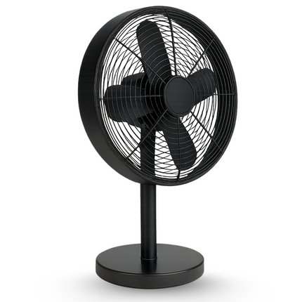 Cheqo® Tafelventilator Zwart - Ventilator 30cm - Tafel Ventilator Zwart - Oscillerende Functie - 3 Snelheden