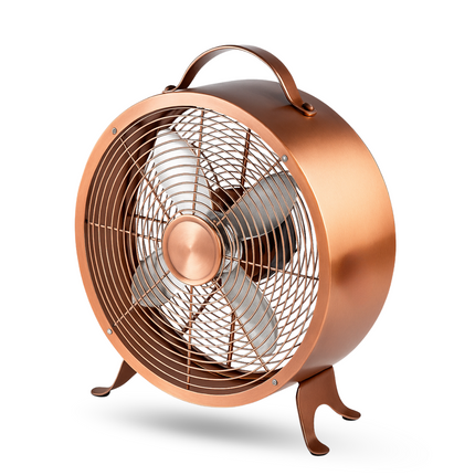 Cheqo® Tafelventilator - Tafel Ventilator - Ventilator voor Bureau of Tafel - Airco Alternatief - Fan - Koper - 2 Snelheden - Modern Design - Met Handvat