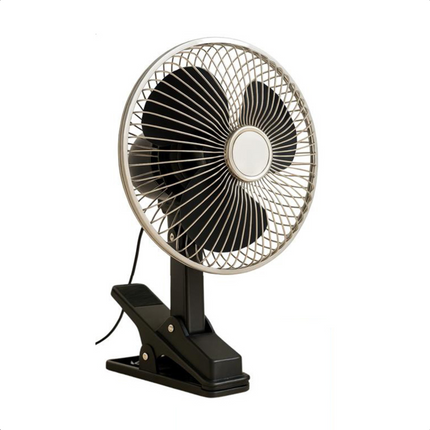Cheqo® Clip Mini Ventilator - Portable Ventilator - Fan - 24V - Zwart - Voor Auto en Vrachtwagen