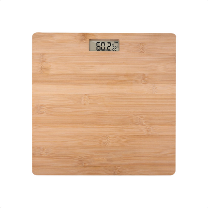 Cheqo® Duurzame Bamboe Weegschaal - Personenweegschaal - Digitale Weegschaal - Geheugenfunctie - Anti-Slip Oppervlak - Max. 180 kg - Automatisch Aan/Uit - LCD Scherm - Milieuvriendelijk Design