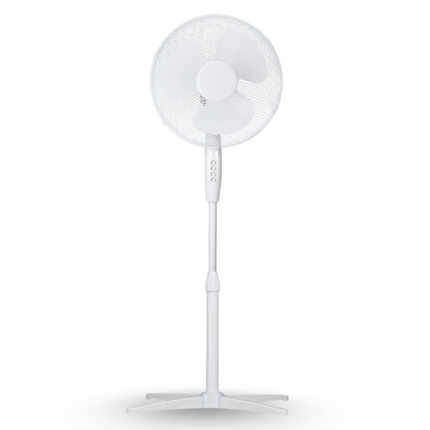 Cheqo® Ventilator - Statiefventilator - Koelventilator Woonkamer - 45W Verstelbaar - Airco Alternatief - Wit Design