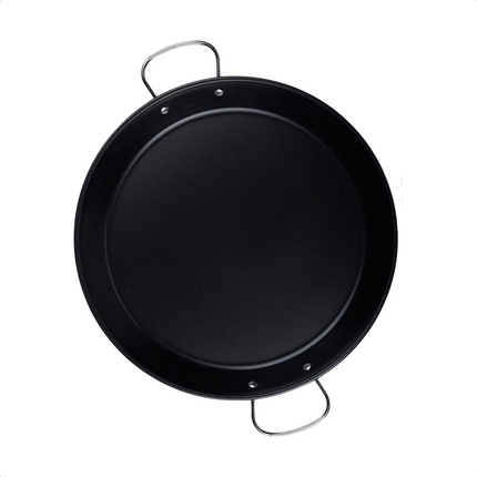 Cheqo® Luxe Paellapan - Paella Pan - Antiaanbak - Alle Warmtebronnen - Grote Stalen Pan voor Inductie
