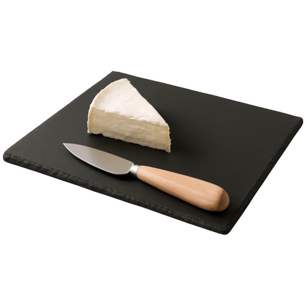 Cheqo® Granieten Snijplank - Graniet Snijplank Zwart - Duurzaam en Stijlvol - Luxe Kaasplank - Serveerplateau Steen