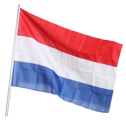 Cheqo® Nederlandse Vlag - Rood Wit Blauw - Ideaal voor Koningsdag en Bevrijdingsdag - Hollandse Vlag - Dutch Flag