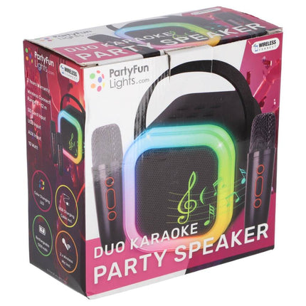 Overige Merken Karaoke Set + Rgb Led Verlichting 13X8X14 Cm Zwart