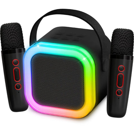 Overige Merken Karaoke Set + Rgb Led Verlichting 13X8X14 Cm Zwart