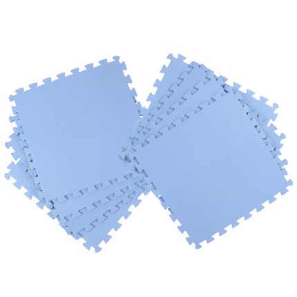 Cheqo® Zwembadtegels - Gras bescherming - Ondertegels - Ondervloer - Foam tegels - Matten - Zwembad Ondertegels - Beschermende Puzzelmat - 50x50 cm - Blauw