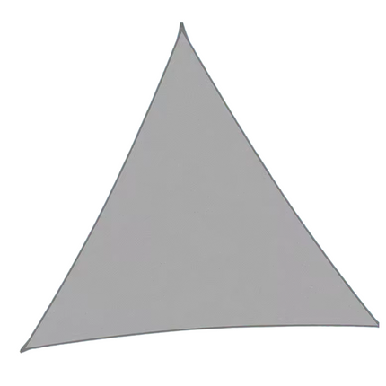 Cheqo® Schaduwdoek Driehoek - Grijs - Waterafstotend Polyester 100% - Compleet met Touw - Verpakt in Afsluitbare Draagzak - 360x360x360cm