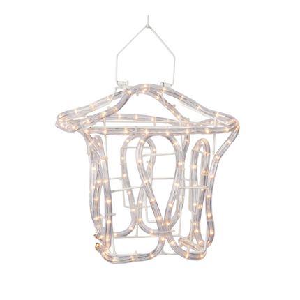 Cheqo® Kerstlantaarn - Metalen LED Lantaarn met Timer - Kerstdecoratie Tuin - Warm Wit Batterijverlichting