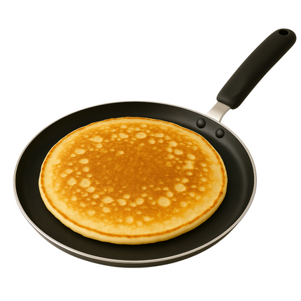 Cheqo® Pannenkoekenpan 24 cm - Pannenkoekpan PFAS Vrij - Crepe Pan - Koekenpan voor Pannenkoeken - Keramische Anti-aanbaklaag - Ook voor Inductie - Zwart