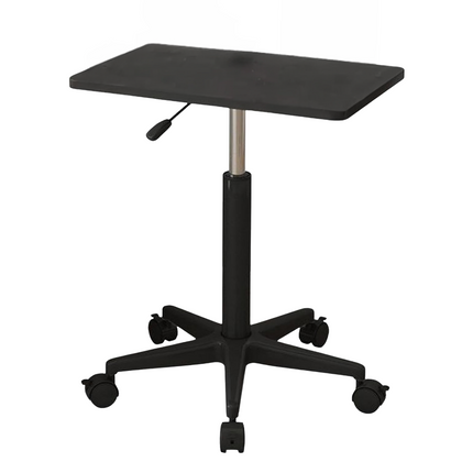Cheqo® Verstelbare Bijzettafel op Wieltjes - Nachtkastje - Bedtafel - Tafelt - Banktafel - Laptoptafel - Bijzet Tafel Wielen - MDF Zwart