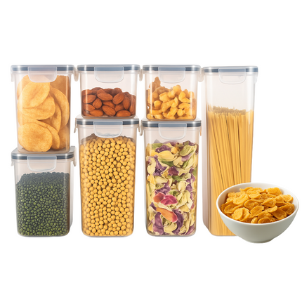Cheqo® Luchtdichte Bewaardozen Set - Voorraadpotten - Voorraadbussen - BPA-vrij - Stapelbare Voedselcontainers - Geschikt voor Magnetron