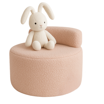 Cheqo® Poef met Opbergruimte - Opbergpoef - Kinderpoef Roze - Zachte Fleece Opbergstoel - Comfortabele Kinderzit