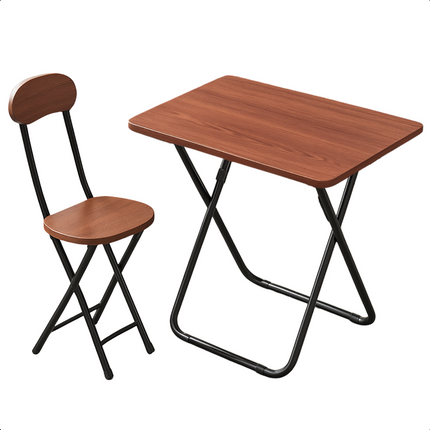 Cheqo® Universele Tafel Set met Stoel - Bureau - Eettafel - Kindertafel - Klaptafel Met Stoel - Ideaal voor Kinderen - Kinderkamer - MDF - Bruin