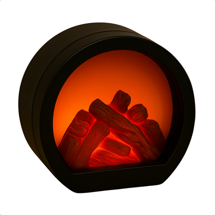 Cheqo® LED Sfeerhaard - Decoratieve LED Openhaard - LED Haard Elektrisch - Kunststof - USB - Rond