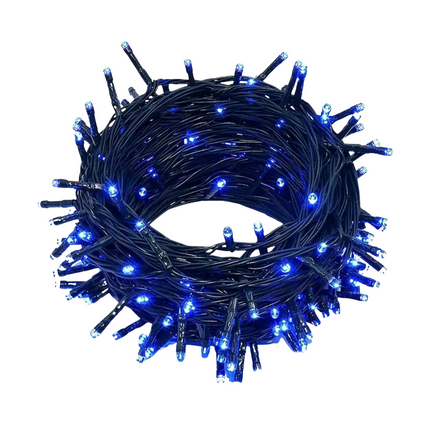 Cheqo® Kerstverlichting - Kerstboomverlichting - Kerstlampjes Blauw - LED Lichtsnoer - 80 LED's - 6 Meter - Blauwe Buitenverlichting - Waterdicht en Energiezuinig