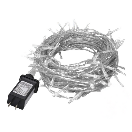 Cheqo® Kerstverlichting - Kerstboomverlichting - Kerstlampjes - Warm Wit - 18m Transparant Snoer - Energiezuinig & Waterdicht