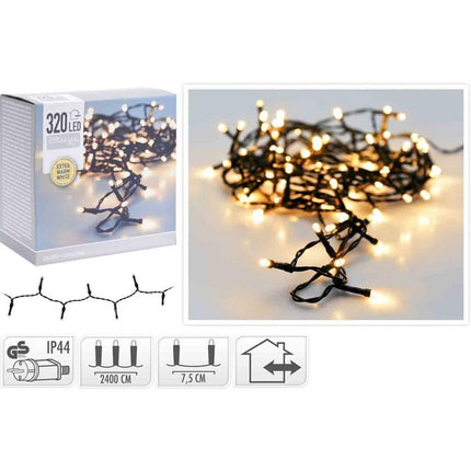 S.i.a. Led Verlichting 320 Led'S 2400 Cm Extra Warm Wit Zwart