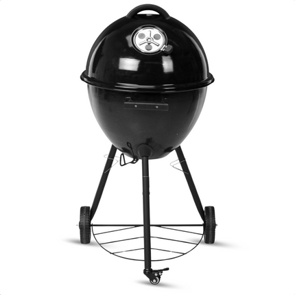 Cheqo® Afdekhoes voor Kogelbarbecue - Barbecuehoes Rond - BBQ Hoes - 70 x 80cm - Zwart - Polyester - Incl. Opbergzak met Rits - Geschikt voor Ronde BBQ of Bolvormige BBQ