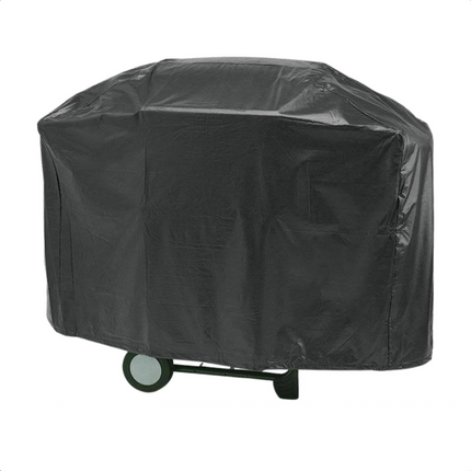 Cheqo® Afdekhoes Rechthoekige Barbecue - BBQ Hoes - Barbecue Hoes XL - 125x62cm - 95cm Hoog - Zwart - Polyester - Incl. Opbergzak met Rits