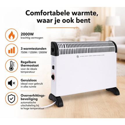 Overige Merken Convector Kachel 2000W Wit/Zwart