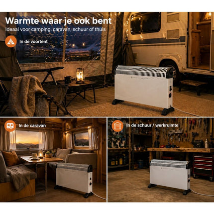 Overige Merken Convector Kachel 2000W Wit/Zwart