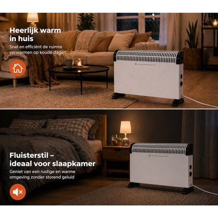 Overige Merken Convector Kachel 2000W Wit/Zwart