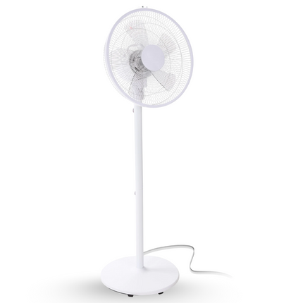 Cheqo® Krachtige Staande Ventilator - Statiefventilator - Metaal - 36cm - 90-130cm - 50W - 3 Snelheden - Oscillatiefunctie - Schuinstand - 145cm Snoer - 5.8kg