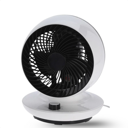 Cheqo® Tafelventilator - Ventilator Bureau - Ø25 cm - 3 Snelheden - Roterend - Zwart/Wit