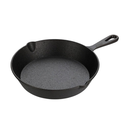 Cheqo® Barbecue Pan - BBQ Pan - Koekenpan voor BBQ - Gietijzer - ø20cm x h4,2cm - Met Handgreep - Ideaal voor BBQ