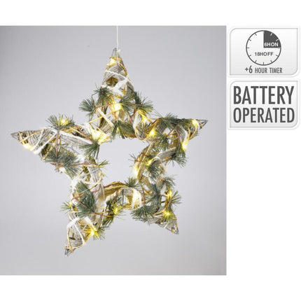 Overige Merken Kerstdecoratie Led Ster 40 Cm Groen