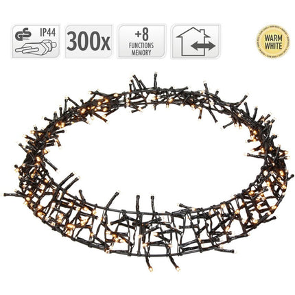 S.i.a. Decoratie Led Ring 38 Cm 300 Led'S Warm Wit Zwart