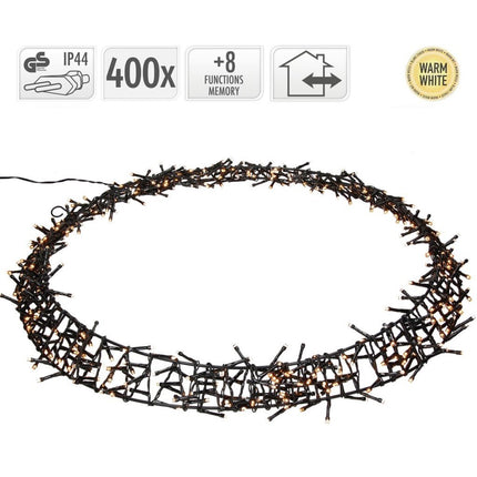S.i.a. Decoratie Led Ring 48 Cm 400 Led'S Warm Wit Zwart
