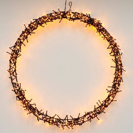 S.i.a. Decoratie Led Ring 58 Cm 500 Led'S Warm Wit Zwart