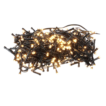 Cheqo® Kerstverlichting - Kerstboomverlichting - Kerstlampjes - LED Clusterverlichting - Warm Wit - 192 LED - 1.4M - Timer - IP44 Buiten