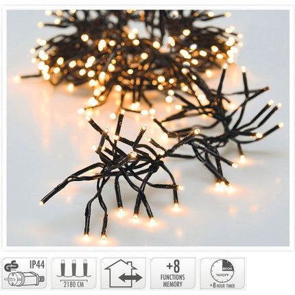 S.i.a. Cluster Led-Verlichting 3000 Led'S 2200 Cm Warm Wit Zwart