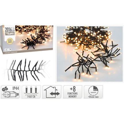 S.i.a. Cluster Led-Verlichting 2016 Led'S 1460 Cm Warm Wit Zwart
