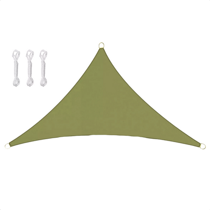 Cheqo® Driehoekig Schaduwdoek - Schaduw Doek - UV-bestendig Polyester - Groen