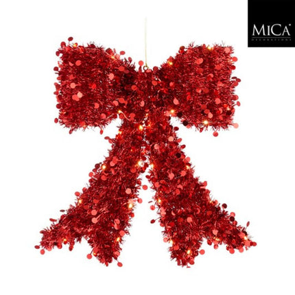 Mica Decorations Strik Met Led Verlichting 44.5X42X4.5 Cm Rood
