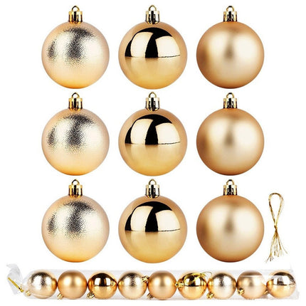 S.i.a. Kerstballen 6 Cm 9 Stuks Goud