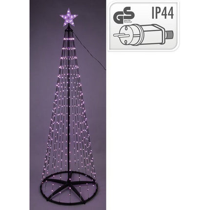 Overige Merken Rgb Led Kerstboom 154 Led'S 150 Cm Zwart