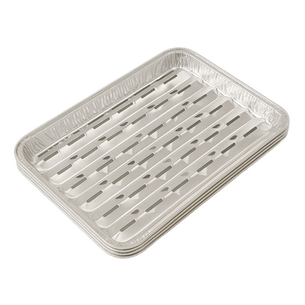Cheqo® BBQ Grillschalen Aluminium - Barbecue Grillschaal - Set van 5 - Vetopvang BBQ - Wegwerp BBQ Schaal