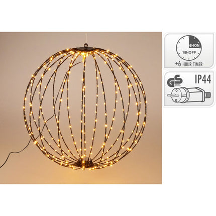 Overige Merken Led Bol 320 Led'S 50 Cm Extra Warm Wit Zwart