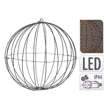 S.i.a. Decoratie Led Bal 60 Cm 400 Led'S Warm Wit Zwart
